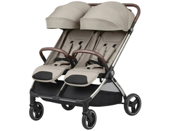 Коляска прогулочная для двойни Carrello Link CRL-6533, Island Beige (Бежевый)