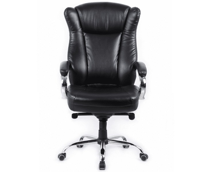 Офисное поворотное кресло Kingstyle SHL-15 Hildi NL Chrome (натуральная кожа, черный)