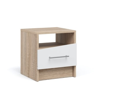 Спальня АНТАРИЯ - Тумба прикроватная Дуб Сонома/Белый