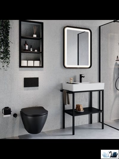 Кнопка смыва Creavit Terra GP9002.01 черная матовая