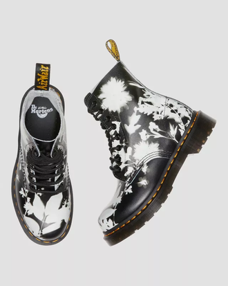 Ботинки Dr. Martens 1460 Pascal Floral Black White Phantom