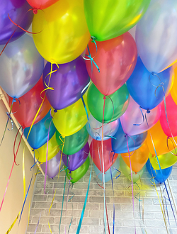 Шары металлик разноцветные 30 шт под потолок