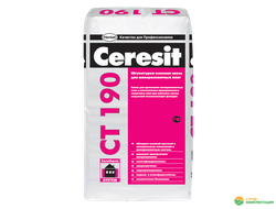 Штукатурно-клеевая смесь для минваты Ceresit CT 190, 25 кг