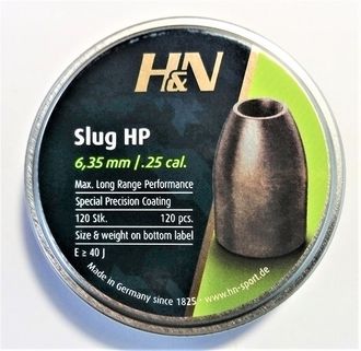 Пули H&amp;N &quot;Slug HP&quot;, 6.36 мм, 1.94 гр. (120 шт.)