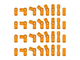 !АНАЛОГ! Special Elements for Structures Set /  Angle connectors Orange, ORANGE (SPEC9)