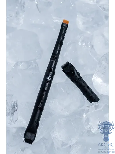 Кисть PACE №2 + доп. аппликатор в желтом упругом для ламинирования ресниц