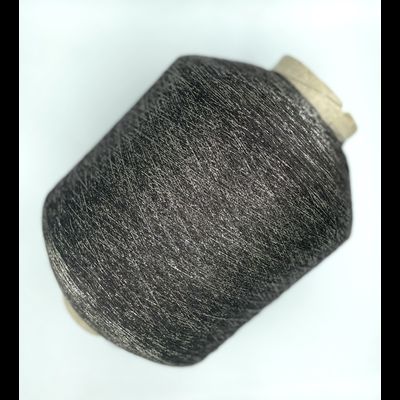 TORCITURA di DOMASO BACH LUREX  люрекс 1/ 34000 65% ВИСКОЗА 35% PL  (вес 50 грамм, длина 1700 метров) цв.204 серебро на чёрном