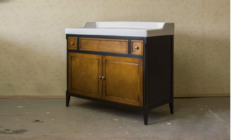 Тумба под накладную встроенную раковину.