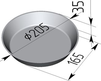 Хлебная форма Л17В (205 х 165 х 35 мм)