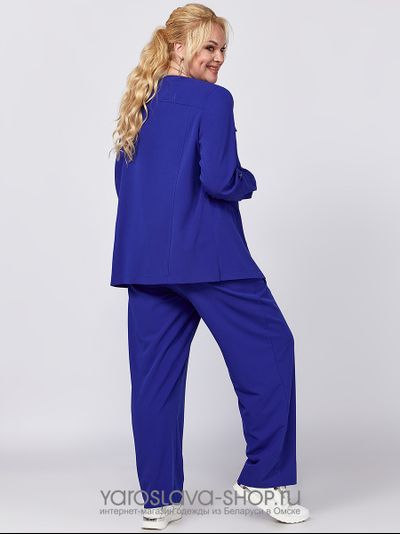 Стильный 2-х предметный костюм в синем цвете