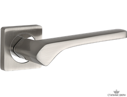 Ручка на квадратном основании VETTORE R06.050 SN/CP (Сатин/Хром)