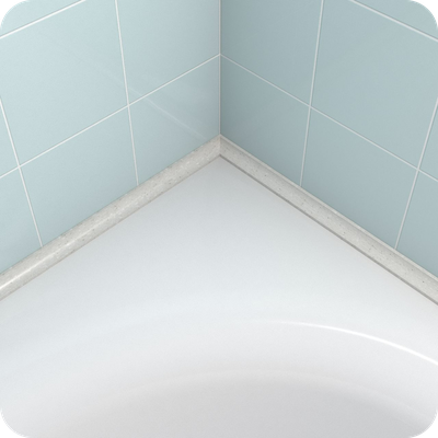 Акриловый плинтус бордюр для ванной BNV ГЛ12 12х12х1800мм Серый прямой