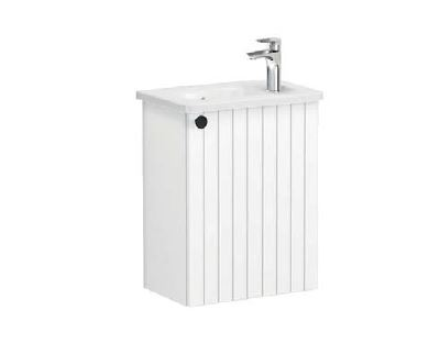 Модуль с круглой раковиной, Vitra Root Groove, 45 см, с дверцей, матовый белый, правосторонний, 69198