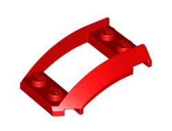 Wedge 4 x 3 Open with Cutout and 4 Studs, Red (47755 / 4214735 / 4587206 / 6133554)