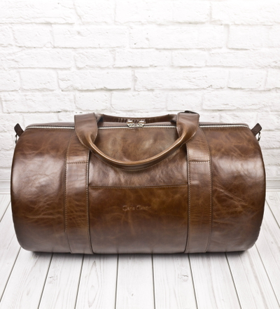 Кожаная дорожная сумка Faenza Premium brown (арт. 
4033-02)