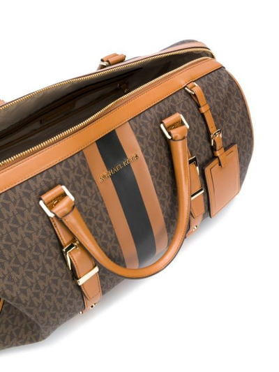 Дорожная сумка через плечо Michael Kors с логотипом цвет коричневый