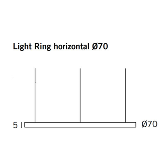 Henge Light Ring Horizontal D70 Copper