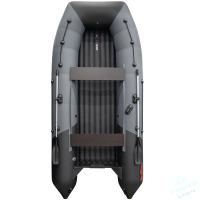 Лодка ПВХ Мастер Лодок Таймень RX3900НДНД Св.Серый / Чёрный бронированная