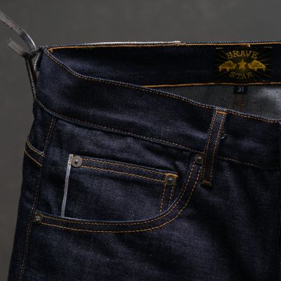 Джинсы =Brave Star= True Straight 14oz Hardline Japan Selvage Denim