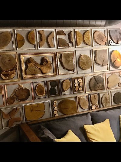 декор стены из спилов галерея