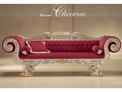 ИТАЛЬЯНСКИЙ ДИВАН В ДЕРЕВЯННОМ КАРКАСЕ CHEVRON 315/K - ФАБРИКА MORELLO GIANPAOLO