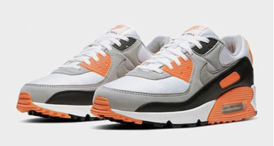 Nike Air Max 90 Orange (Белые) сбоку