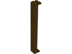 Support 2 x 2 x 13 with 5 Pin Holes, Dark Brown (91176 / 6227895)