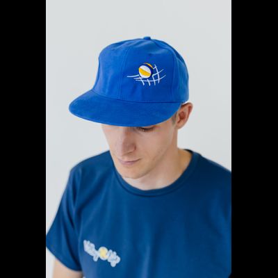 Кепка с прямым козырьком синяя (мяч пляжный)