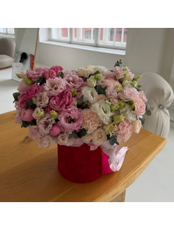 Букет в бархатной коробке «Половинки»