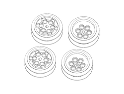 !АНАЛОГ! Wheels /  62' rims White, WHITE (WHL6)