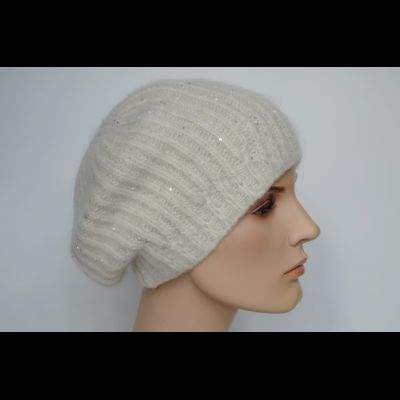 Белый женский берет зимний Vizio Италия 8070 B