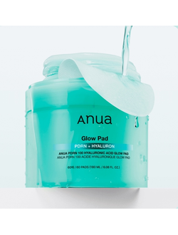 Увлажняющие пэды с ПДРН и гиалуроновой кислотой Anua PDRN 100 Hyaluronic Acid Glow Pad 60 шт