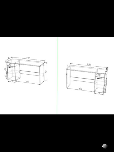 Фронда-7 стол письменный с тумбой Крафт светлый