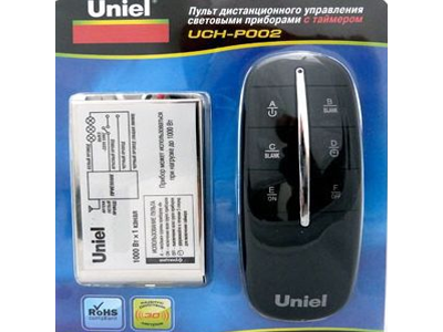 Пульт ДУ Uniel световыми приборами 2x1000W 30м, 2 приемн. UCH-P001-G2-1000W-30M блистер