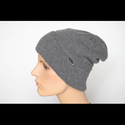 Шапка Vizio 1104 CRY с отворотом серая
