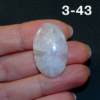 Лунный камень натуральный (кабошон) №3-43: 21,2к - 27*18*5мм