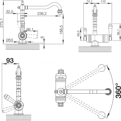 Смеситель Blanco SORA