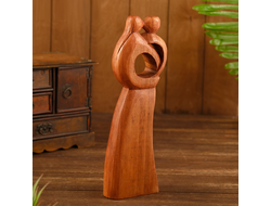 Модель № W164: статуэтка "Мать и дитя" из дерева суар