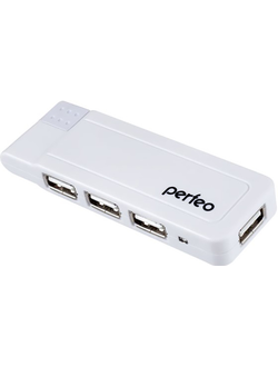 USB-концентратор Perfeo USB-HUB 4 Port белый PF-VI-H021 (белый)