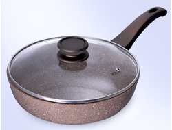 Сотейник литой алюминий, 28/26/24 см с крышкой