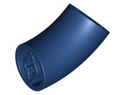 Brick, Round 2 x 2 D. 45 degrees Elbow 27.7mm Standing Height, Dark Blue (5489 6510158)