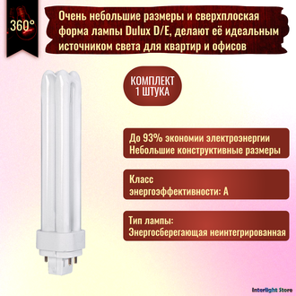 Osram Dulux D/E 18w 830/840 G24q-2