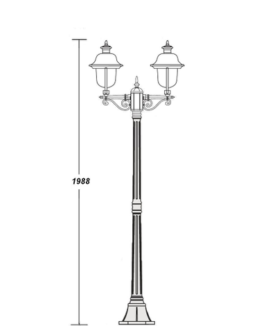 Садово-парковый светильник серии  Madrid  2 (199см)