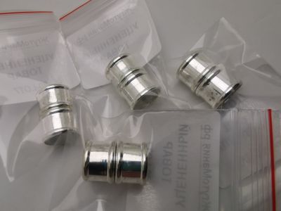 УЦЕНЕННЫЙ ТОВАР! Магнитная застежка "Бамбук"  - 12мм - СВЕТЛОЕ СЕРЕБРО