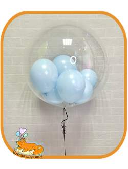 Шар Баблс 60 см наполненный шариками