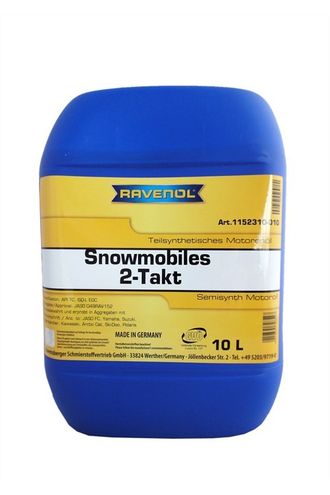 Масло моторное RAVENOL Snowmobiles Teilsynth 2-Takt для 2-х такт. снегоходов (Полусинтетика) - 10 л. (4014835728547)