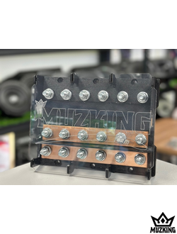 Дистрибьютор биполярный MuzKING 6 каналов +- шпилька М8