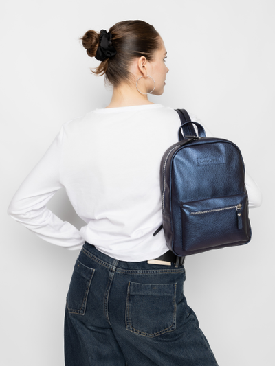 Женский кожаный рюкзак Anzolla Premium indigo (арт. 
3040-56)