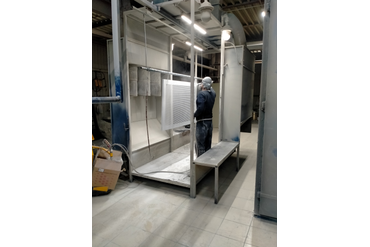 Покраска порошковой краской кожуха вытяжки 