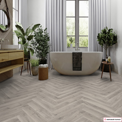Ламинат Terhurne Herringbone Edition Английская ёлка Дуб Ательер 32 класс толщина 10 мм с фаской 0.714 м2